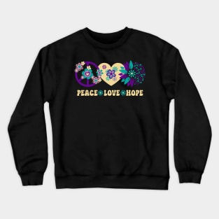 Peace Love Hope Suicide Prevention Awareness Crewneck Sweatshirt